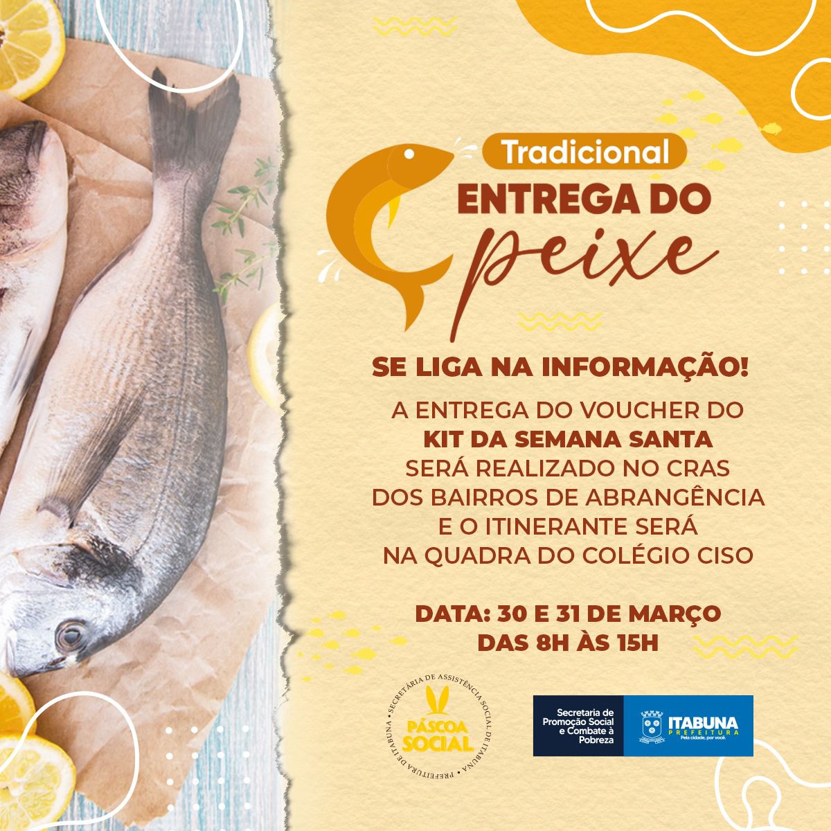 Prefeitura de Itabuna vai entregar Kit da Semana Santa na terça-feira