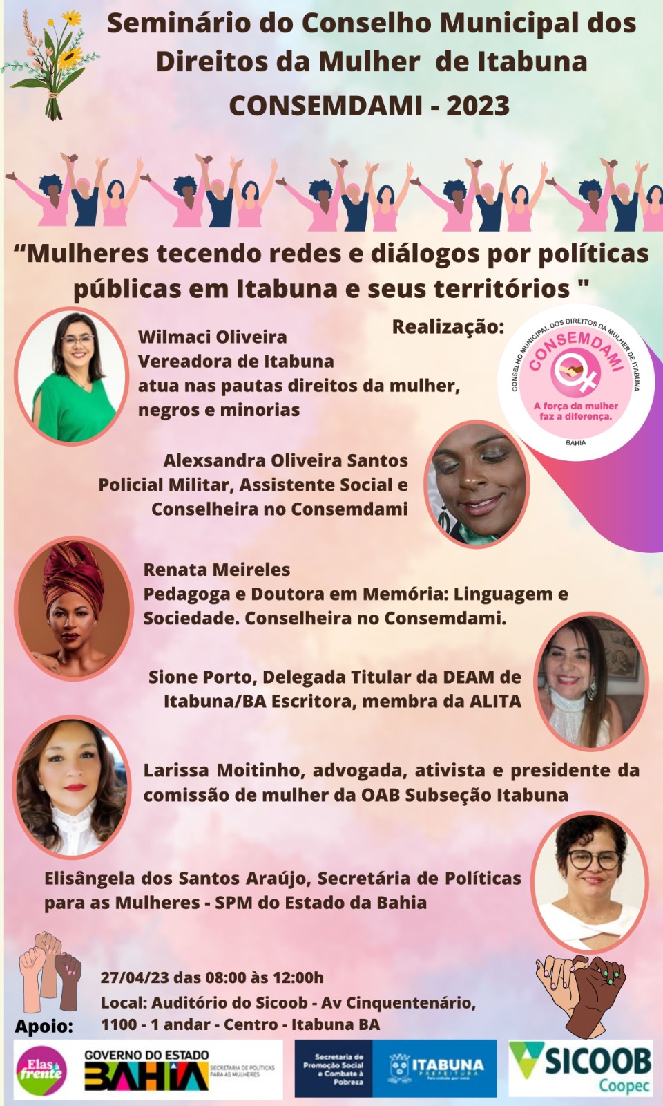 Seminário em Itabuna vai planejar ações efetivas para políticas públicas destinadas às mulheres