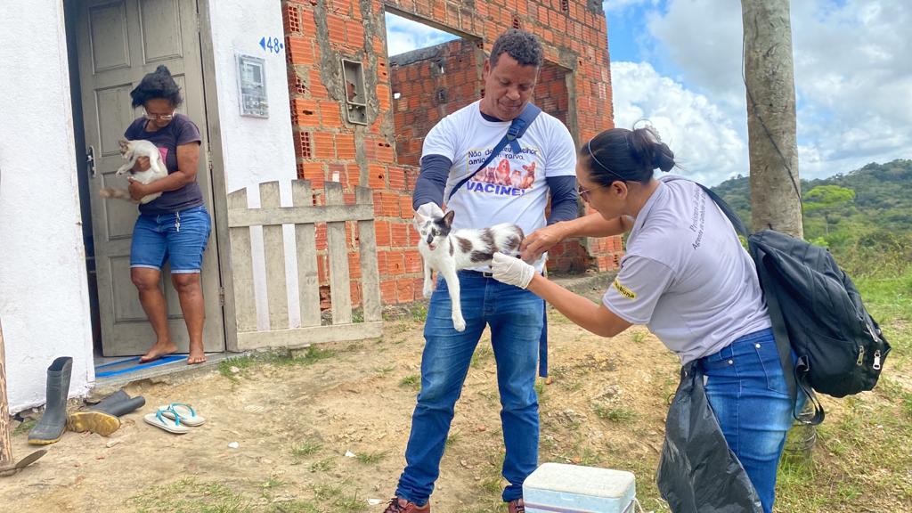 Prefeitura já ultrapassa 87 % da meta de cães e gatos imunizados contra a raiva em Itabuna