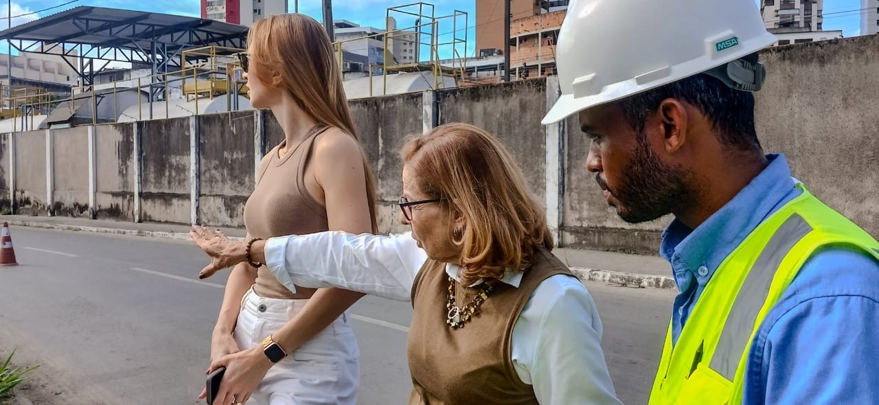 Secretaria de Infraestrutura e Urbanismo faz visita técnica às obras do Parque Linear da Amélia Amado