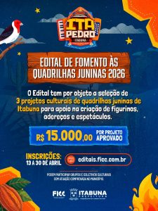 Prefeitura de Itabuna lança edital de incentivo às quadrilhas juninas com apoio de R$ 15 mil por projeto