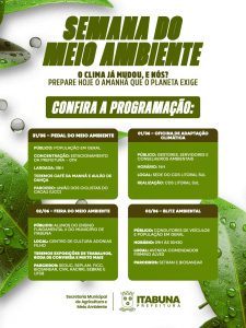 Com o tema “O clima já mudou. E nós?”, Prefeitura de Itabuna promove Semana do Meio Ambiente 2026